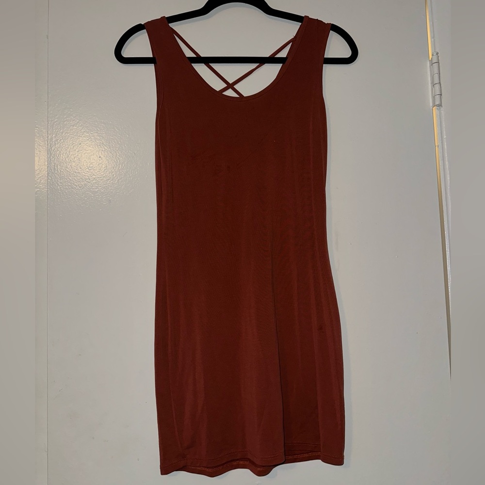 Rust Orange Mini Dress